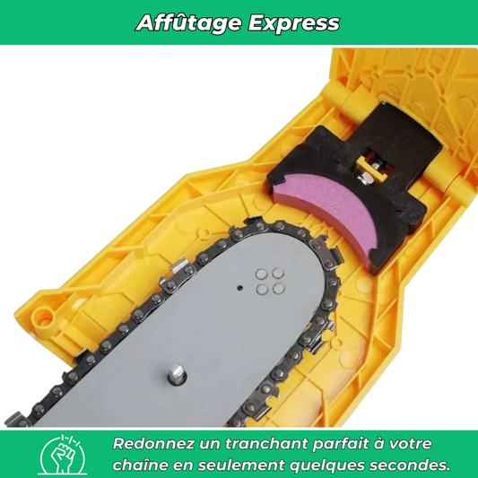 Affût’PRO – Affûteur de tronçonneuse ultra-rapide, précision instantanée