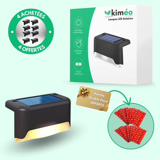 Lampes LED solaires auto-adhésives pour extérieur