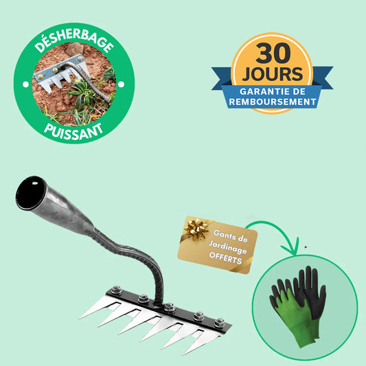 Râteau de désherbage en acier robuste